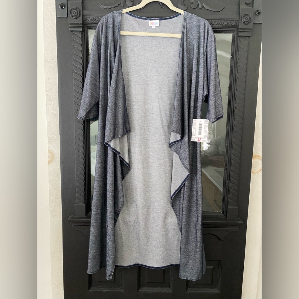 LulaRoe cardigan - Shirley size small 
Jean like material stretchy